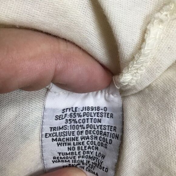 Johnny Was Womens Claude Blouse Beige‎ Floral Embroidered 3/4 Sleeve High Low XS - Picture 6 of 7